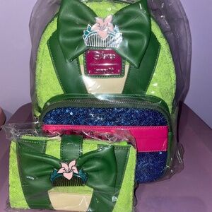 NWT Disney Princess Sequin Mulan Mini Backpack and Wallet